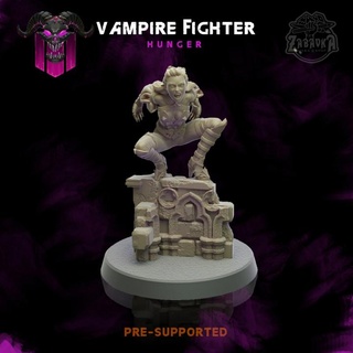 vampire fighter zabavka workshop Tabletop Characters & Creatures Fantasy Universe Store battle fantasy girl undead hunger wargame d&d dnd 5e 3d print model - Mito3D