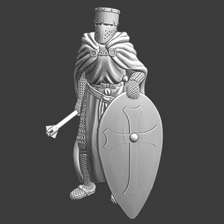 medieval danish crusader - noble knight northern crusades miniatures  Tabletop Tabletop Characters & Creatures Historical Universe Tabletop Tabletop Characters & Creatures 3d print battle helmet knight medieval model soldier wargaming miniature toysoldier 28mm danish crusader resting  3d print model - Mito3D