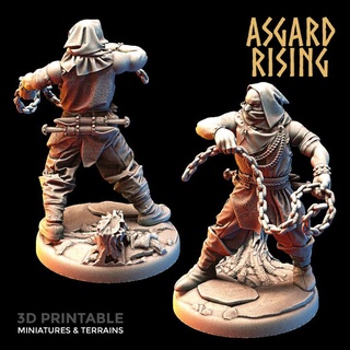 mortimer grave robber presupported asgard rising miniatures Store chain mini bandit hood rogue outcast outlaws deserter 3d print model - Mito3D
