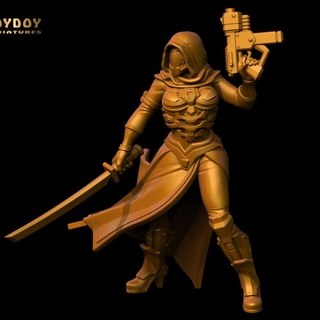 sci-fi miniature women soldier model 6 toydoy miniatures Tabletop Characters & Creatures Sci-Fi Universe female girl robot rpg warhammer woman necromunda scifi cyberpunk infinity stargrave apocalyptic scifiminiatures thumbnails 3d print model - Mito3D