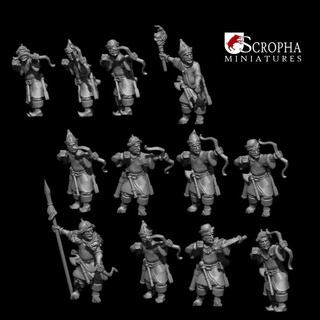 cuman levy bows scropha miniatures Tabletop Characters & Creatures Fantasy Universe historical wargaming miniature tabletop infantry wargame 28mm saga crusades mongol 3d print model - Mito3D