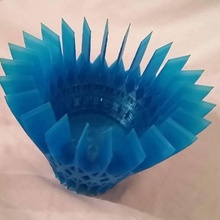 vaso barbatanas jardim arte fin 3d print model - Mito3D