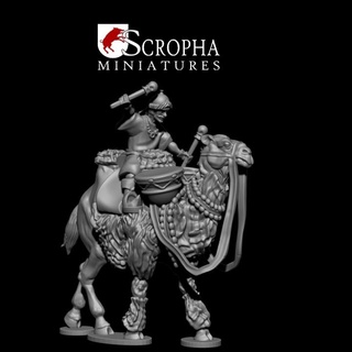 mongol drummer camel scropha miniatures Tabletop Characters & Creatures Fantasy Universe historical wargaming tabletop wargame rider 28mm saga cuman crusades 3d print model - Mito3D