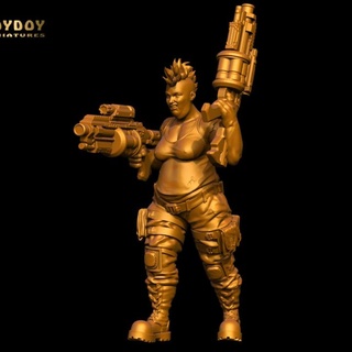 sci-fi miniature women soldier model 27 toydoy miniatures Tabletop Characters & Creatures Sci-Fi Universe female girl warhammer warrior woman shooter scifi stargrave rifleman scifiminiatures thumbnails 3d print model - Mito3D