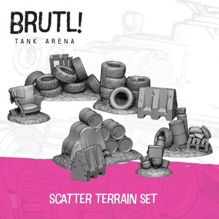 brtul tank arena scatter terrain set electi studio Tabletop 3D Printable Terrain Sci-Fi sci-fi blaster post-apocalyptic brutl 3d print model - Mito3D