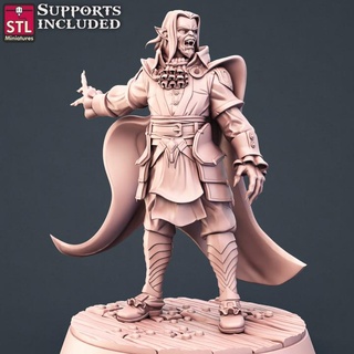 vampire lord b stl miniatures Tabletop Characters & Creatures Fantasy Universe Store fantasy wargames character blood male tabletop d&d 3d print model - Mito3D