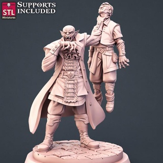 vampire lord c stl miniatures  Tabletop Tabletop Characters & Creatures Fantasy Universe Tabletop Tabletop Characters & Creatures Store fantasy human vampire wargames character blood tabletop d&d  3d print model - Mito3D