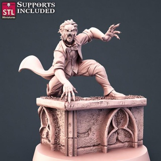 vampire henchman b stl miniatures Tabletop Characters & Creatures Fantasy Universe Store fantasy wargames character blood male tabletop d&d 3d print model - Mito3D