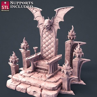 vampire throne stl miniatures Store Tabletop 3D Printable Terrain Fantasy decoration fantasy prop wargames tabletop d&d 3d print model - Mito3D