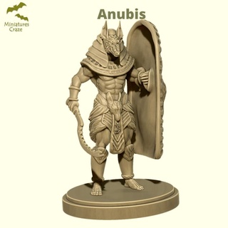 anubis épée bouclier miniaturescraze table personnages créatures fantaisie univers désert dragons donjons Egypte dnd 3d print model - Mito3D