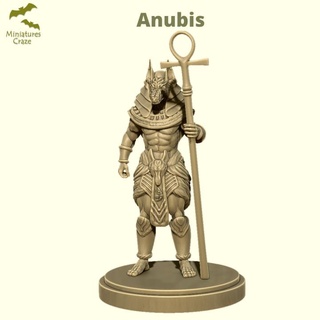 anubis staff miniaturescraze Tabletop Characters & Creatures Fantasy Universe desert dragons dungeons egypt tabletop d&d dnd 3d print model - Mito3D