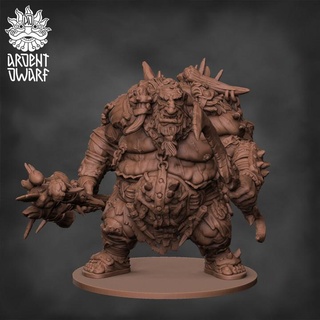 feral maw tribe ogre 7 ardent dwarf studio Tabletop Characters & Creatures Fantasy Universe barbarian warhammer miniature brute wargame ageofsigmar aos ogor supported meneater presup mawtribe glutton 3d print model - Mito3D
