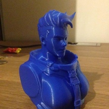 overwatch zarya minibust fan art buste personnages femelle jeux mini 3d print model - Mito3D