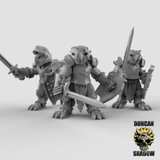 armored owls swords shields pre supported duncan shadow Tabletop Characters & Creatures Fantasy Universe bird fantasy dungeonsanddragons dnd folk anthropomorphic ttrpg anthro 3d print model - Mito3D