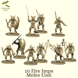 Hölle Schergen Nahkampf Dämon Einheit Miniaturscraze Tischplatte Zeichen Kreaturen Fantasie Universum Armee Drachen Dungeons Mini Miniaturen einstellen Infanterie Pack dnd Dämonen 3d print model - Mito3D