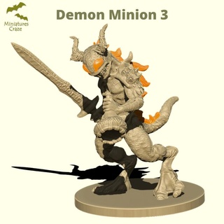 demon minion miniaturescraze Tabletop Characters & Creatures Fantasy Universe dragon war tabletop infantry dungeon d&d dnd melee 3d print model - Mito3D