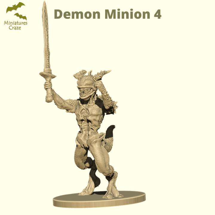 démon serviteur miniaturescraze table personnages créatures fantaisie univers dragon unité guerre infanterie donjon dnd mêlée 3D print model - Mito3D