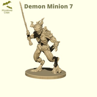démon serviteur miniaturescraze table personnages créatures fantaisie univers armée bataille dragon enfer unité donjon dnd mêlée équipe 3d print model - Mito3D