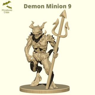 demon minion miniaturescraze Tabletop Characters & Creatures Fantasy Universe dragon hell war tabletop dungeon d&d dnd melee squad 3d print model - Mito3D