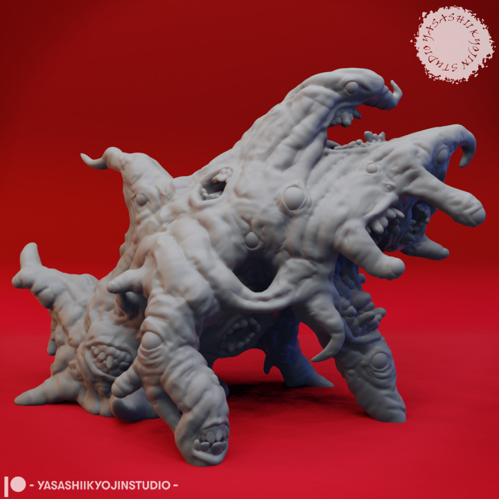 gibbereding far boccatore tavolo miniatura yasashii kyojin studio personaggi creature fantasia universo demone 40k bestia creatura mostro denti carattere gioco ruolo dnd esploratore dungeon draghi re guerra aos ttrpg grido 3D print model - Mito3D