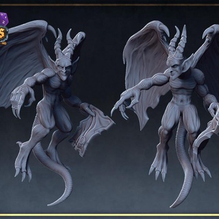 imp roleplaying & miniatures Tabletop Characters Creatures Fantasy Universe demon devil support miniature death evil tabletop chaos dnd presupported 3d print model - Mito3D