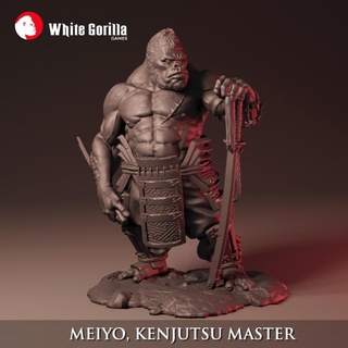quella kenjutsu maestro commerciale licenza bianca gorilla Giochi rpg miniatura gioco tavolo guerra d dnd 3d print model - Mito3D