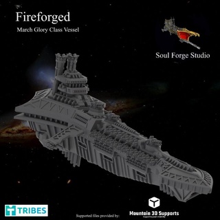 fireforged soul forge studio Tabletop Characters & Creatures Sci-Fi Universe Vehicles Machines gloryclass 3d print model - Mito3D