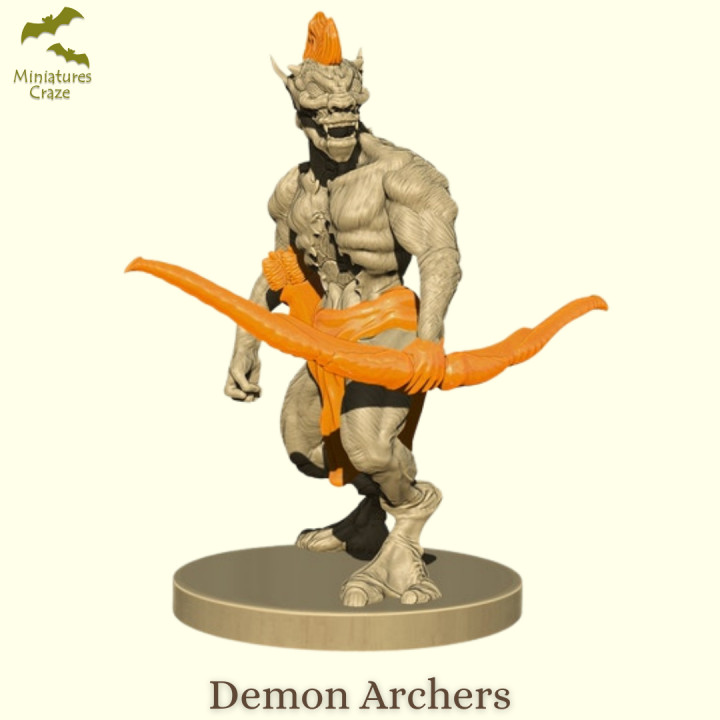 démon archer miniaturescraze table personnages créatures fantaisie univers armée dragon enfer mini guerre miniature donjon dnd 3D print model - Mito3D