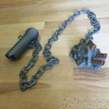 mad max road warrior-inspired chain link mace fan art movie warrior madmax flail chainlink 3d print model - Mito3D