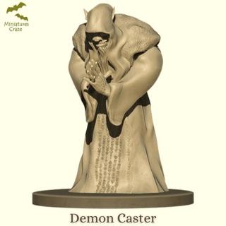 demon caster miniaturescraze Tabletop Characters & Creatures Fantasy Universe army dragons hell mini fire miniature dungeon d&d dnd 3d print model - Mito3D