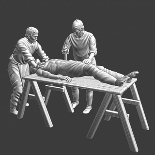 medieval surgeons work northern crusades miniatures Tabletop Characters & Creatures Historical Universe 3D Printable Terrain battle model wargaming miniature scene tabletop diorama 28mm wounded surgeon camp doctors battlefirld 3d print model - Mito3D