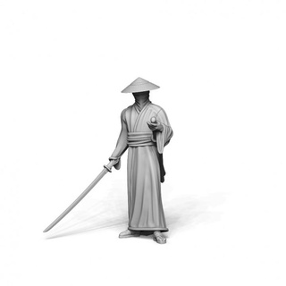 ronin - bushido way warrior kickstarter yourneighborknight minis Tabletop Characters & Creatures Fantasy Universe japan katana samurai 3d print model - Mito3D