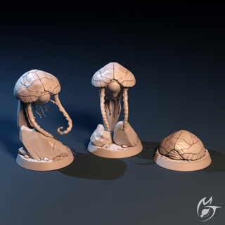 shelled voideyes making tlon Tabletop Characters & Creatures Fantasy Universe eye monster space turtle cthulhu tentacle encounter jellyfish swamp aberration void 3d print model - Mito3D
