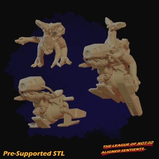 vincondi speeder pack 1 blasted samophlange Tabletop Characters & Creatures Sci-Fi Universe Vehicles Machines alien rpg sci-fi space trooper vehicle 28mm 32mm skirmish non-humanoid 3d print model - Mito3D