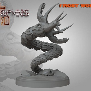 frost worm para d&d ignacio berbel garcia Tabletop Characters & Creatures Fantasy Universe troll warhammer dem nio orco enano frostworm gigante 3d print model - Mito3D