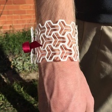 aplanado pulsera joyería geométricas patrón flexible 3d print model - Mito3D