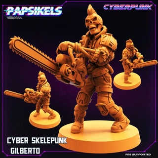 cyber skelepunk gilberto papsikels miniatures  Tabletop Tabletop Characters & Creatures Sci-Fi Universe Tabletop Tabletop Characters & Creatures Store punk skeleton cyberpunk cyber  3d print model - Mito3D