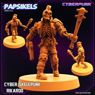 cyber skelepunk rikardo papsikels miniatures Tabletop Characters & Creatures Sci-Fi Universe Store punk skeleton cyberpunk 3d print model - Mito3D