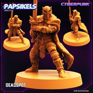 deadspot papsikels miniatures Tabletop Characters & Creatures Sci-Fi Universe Store knight sword hunter cyberpunk order 3d print model - Mito3D