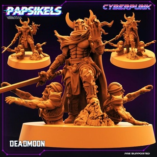 deadmoon papsikels miniatures  Tabletop Tabletop Characters & Creatures Sci-Fi Universe Tabletop Tabletop Characters & Creatures Store knight skeleton cyberpunk necromancer  3d print model - Mito3D