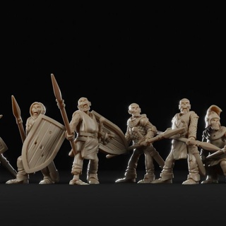 corpse walker spearmen set stormforge minis Tabletop Characters & Creatures Fantasy Universe Store dragons dungeons fantasy medieval miniatures skeleton spear undead warrior zombie dead boardgame tabletop d&d necromancer 3d print model - Mito3D