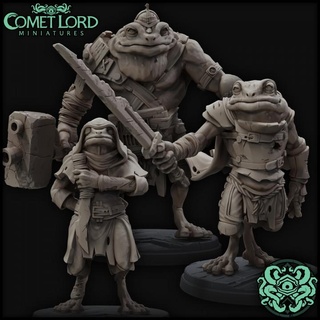 bullywug elite comet lord miniatures  Tabletop Tabletop Characters & Creatures Fantasy Universe Tabletop Tabletop Characters & Creatures barbarian dragons dungeons fighter knight monster assassin frog paladin creatures rogue dnd bullywug dnd5e bullywugs frogman  3d print model - Mito3D
