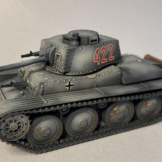 panzer 38t önceden desteklenen küçük stüdyo masaüstü karakterler yaratıklar tarihi Evren Araçlar makineler tank Almanca ww2 İkinci Dünya Savaşı Çek panzer38t 3d print model - Mito3D