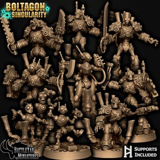 Boltagon singularidade personagem pacote batalha iaque miniaturas tampo mesa personagens criaturas Sci Fi universo fantasia Horror máquina monstro robô Steampunk scifi dnd descobridor 3d print model - Mito3D