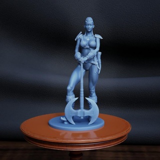 alruna 3dprintingrealms tavolo personaggi creature fantasia universo femmina vichingo guerriero 3d print model - Mito3D