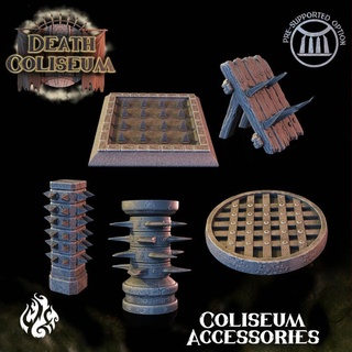 death coliseum accessories crippled god foundry Tabletop 3D Printable Terrain Fantasy fantasy pillar rpg terrain wargames blade gladiator dungeonsanddragons arena trap patreon dnd scenery spikes pathfinder tabletopgames pit fighters 3d print model - Mito3D