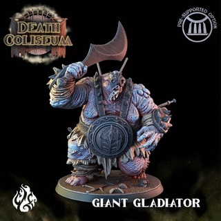 giant gladiator crippled god foundry Tabletop Characters & Creatures Fantasy Universe fantasy monster rpg wargames death villain arena ogre abomination dnd pathfinder tabletopgames coliseum cgf fomorian 3d print model - Mito3D