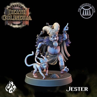 jester crippled god foundry  Tabletop Tabletop Characters & Creatures Fantasy Universe Tabletop Tabletop Characters & Creatures fantasy god monkey rpg wargames death villain gnome gladiator arena dnd jester pathfinder foundry crippled coliseum cgf  3d print model - Mito3D