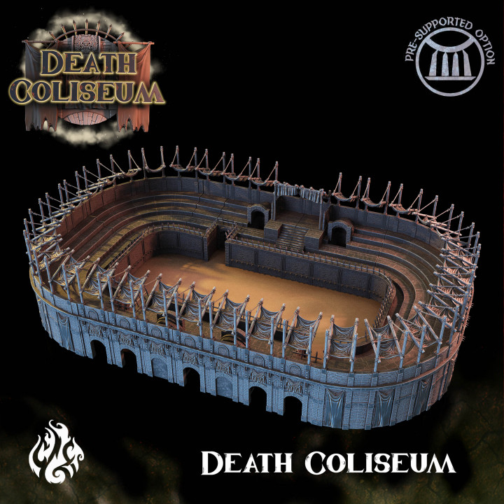 death coliseum scenery crippled god foundry Tabletop 3D Printable Terrain Fantasy fantasy modular rpg terrain wargames gladiator arena dnd pathfinder cgf 3D print model - Mito3D