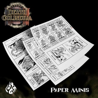 death coliseum monster templates paper miniatures & battle maps crippled god foundry Tabletop accessories Characters Creatures Fantasy Universe PDF fantasy rpg wargames module gladiator arena patreon dnd pathfinder statblock cgf battlemap standees 3d print model - Mito3D
